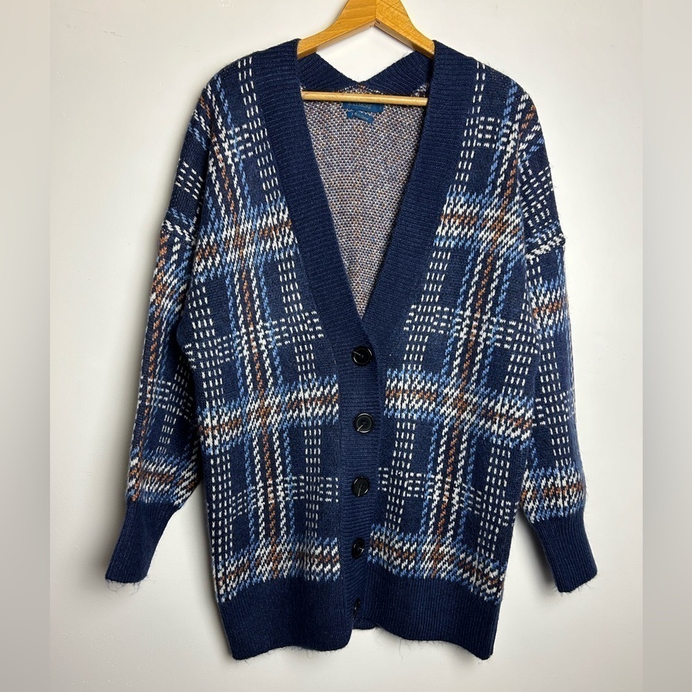 Biltmore men’s Cardigan Sweater S Old Money Classic stripe Cozy 5 Button preppy